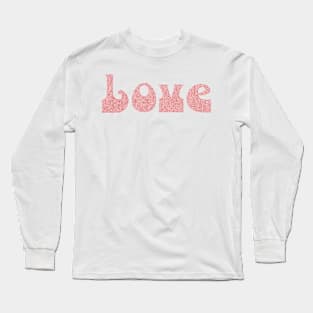 Love Typographic Design Long Sleeve T-Shirt